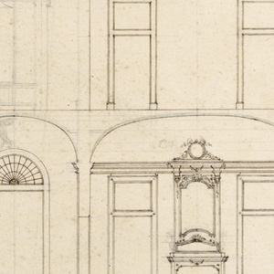 Drawing, Unfinished section through a house, ca. 1804