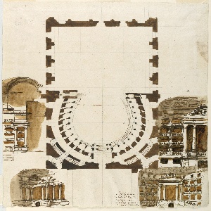 Drawing, Ground Plan and Elevations of Theater Boxes, Probably for the Teatro del Versaro (later Morlacchi), Perugia, Italy, 1778