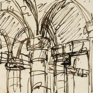 Drawing, Stage set