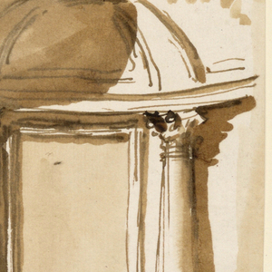 Drawing, Apse of a church