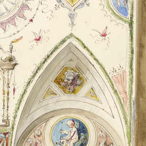 Drawing, Painted ceiling, ca. 1850