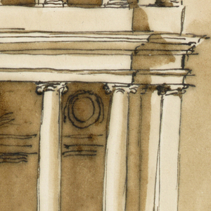 Drawing, Elevation of a church