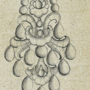 Drawing, Design for an earring, 1800–1825