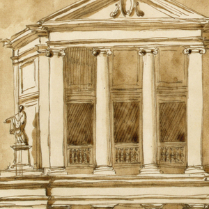 Drawing, Elevation of a church