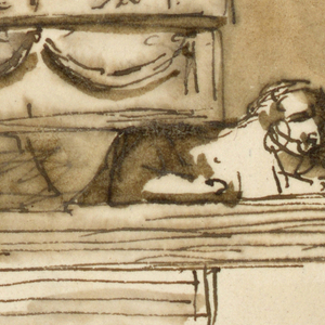 Drawing, Monument of King Louis XVI of France