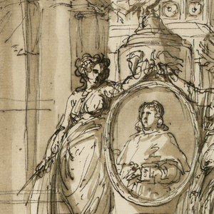 Drawing, Title page of a book