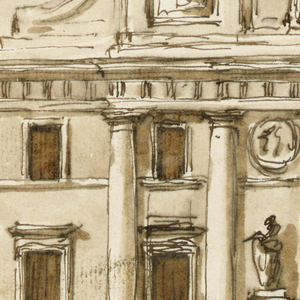 Drawing, Elevation of a church