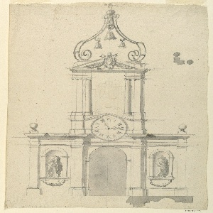 Drawing, Pavilion with Bell Tower, 1775