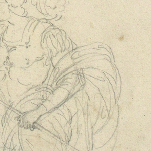 Drawing, Project for a Theatrical Costume of a Classical Warrior, 1700–1750