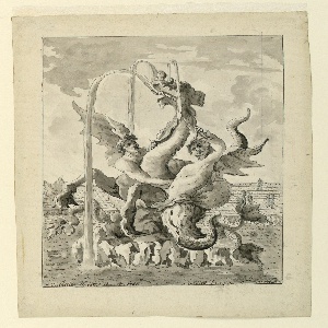 Drawing, Project for a Fountain Group/For the Grand Trianon at Versailles 1766, ca. 1766