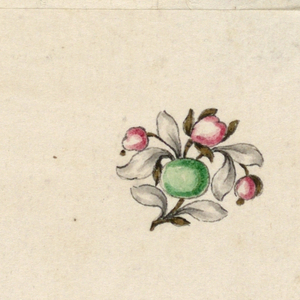 Drawing, Design for five small pins, 1770–80