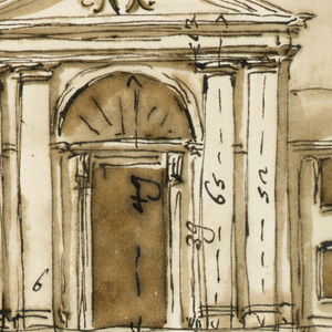 Drawing, Elevation of a church for Monte Vergine