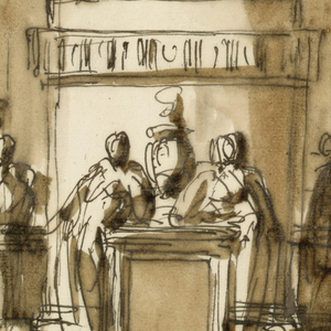 Drawing, Sepulchral monument