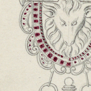 Drawing, Design for a pendant, ca. 1880