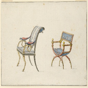 Drawing, Design for Two Chairs, 1790