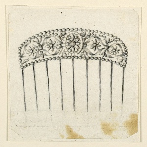 Drawing, Design for a Comb, 1820–30