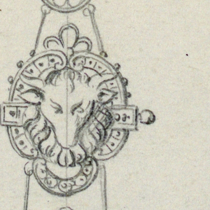 Drawing, Design for an earring, ca. 1880