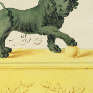Drawing, Two designs for andirons, 1800–1825