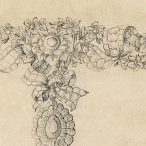 Drawing, Design for necklace and earring, ca. 1785