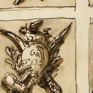 Drawing, Decoration of six panels