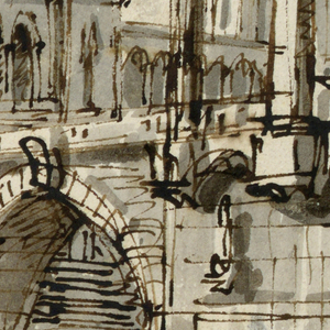Drawing, Group of Buildings, early 19th century