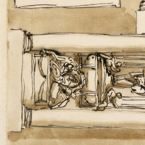 Drawing, Three tombs