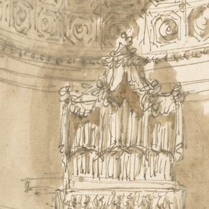 Drawing, Organ loft