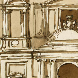 Drawing, Elevation of a church