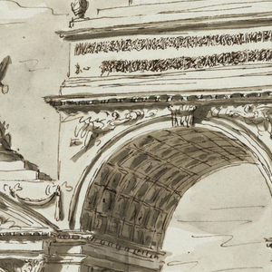 Drawing, Triumphal arch in honor of the emperor