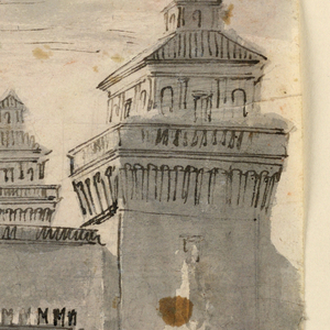 Drawing, Stage Design, View of Castle, 1810–1820