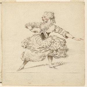 Drawing, A Ballet Dancer, Mademoiselle Marie Allard, ca. 1766