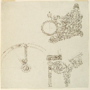Drawing, Designs for Parts of a Coach, 1835–40