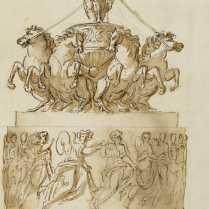 Drawing, Elevation of a sundial