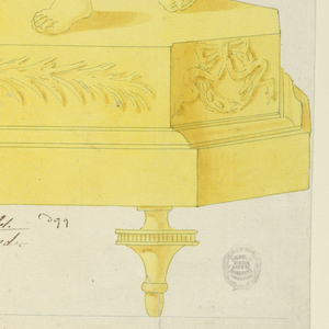 Drawing, Design for a clock, 1800–1825