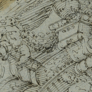 Drawing, Design for a Domed Ceiling, ca. 1680