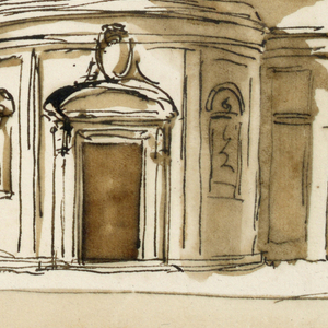 Drawing, Elevation for a church for Monte Vergine