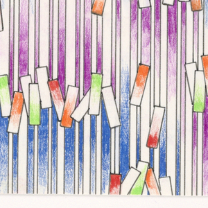 Drawing, Textile Design: Fluctuation, 1979