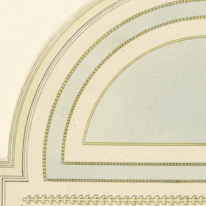 Drawing, Ceiling with Semi-circular End Panel