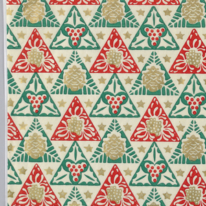 Wrapping Paper, Holly Triangles and Stars, 1940–1959