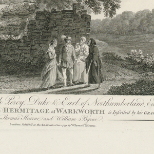 Print, View of The Hermitage at Warkworth, 1779