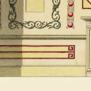 Print, Side Wall with Fire Place, 1815–22