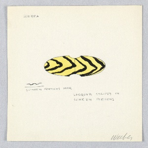Drawing, Button Design: Zebra