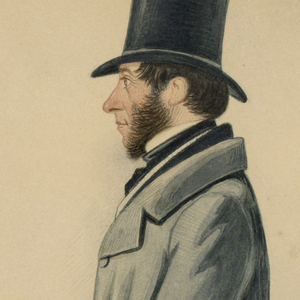 Drawing, Portrait fo unknown man, 1870–80