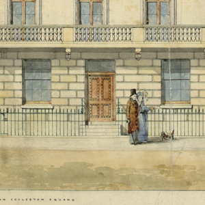 Drawing, Ghouses in Eccleston Square, 1830–40