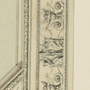 Drawing, Qiarter Section of Painted Ceiling, ca. 1775