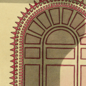 Drawing, Side Wall with Arched Niche, 1815–22