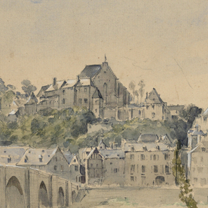 Drawing, French Village, 1880