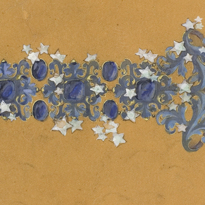 Drawing, Design for a Corsage Ornament: Night, ca. 1900
