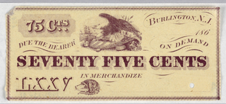 Print, Twenty Five Cents, Burlington, N.J.