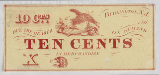Print, Ten Cents, Burlington, N.J.